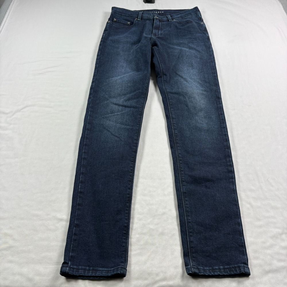Mott & Bow Jeans Mens 28x32 Blue Skinny Fit Dark Wash Stretch Denim